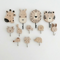 Uniek cadeau voor dierenliefhebbers: tijger houten wandhaak, stevige MDF dierenkop hanger voor sleutels, tassen, decoratieve wandkapstok