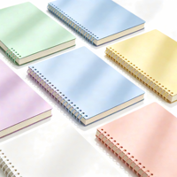 Cuaderno Espiral con Cubierta Sólida Minimalista Tipo Macaron con Logotipo Personalizado, Papel Interior Grueso Sin Madera, Diario para Estudiantes y Oficina