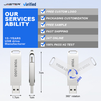 Unidad Flash USB 2.0 3.0 Tipo-C JASTER Metal Luxe, Memoria USB de 128 GB 64G para Personalización Gratuita