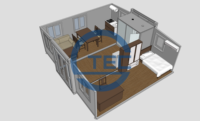 Casa Contenedor Prefabricada Expandible de 20 pies x 40 pies |   Estudio tipo Granny Flat en el Patio Trasero |   Paredes de Paneles Sándwich Aislantes |   Garantía de 5 Años