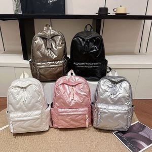 New Arrival Soft Down Quilted Travel <b>Backpack</b> Puffy Fashion School Bag Custom Student <b>Backpack</b> - Product Image 1