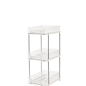 Double Layer Under Sink Storage Rack With Pull Out Drawers For Kitchen Bathroom Cabinet Organizer 6-7.9in Height Multi Function - Product Image 5