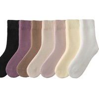 Chaussettes en laine chaude et douce pour hommes et femmes Chaussettes en laine de lapin angora Chaussettes épaisses en éponge