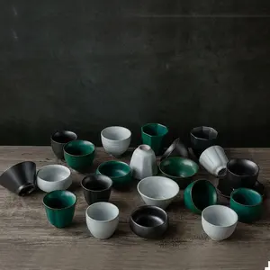 中国小茶杯陶瓷瓷器设计丰富的功夫套装杯