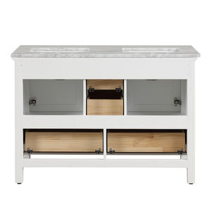 ตู้ห้องน้ำไม้เนื้อแข็งคุณภาพสูง ดีไซน์ร่วมสมัย พร้อมระบบปิดแบบนุ่มนวล และอ่างเซรามิก จากเวียดนาม - Product Image 4