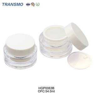 Pot cosmétique vide en plastique transparent de 54g, flacons échantillons, pot vide pour crème visage, baume à lèvres, pot pour crème pour les yeux - Product Image 1