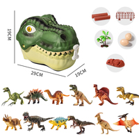 Jouets de dinosaures pour enfants, petit garçon, grand Tyrannosaurus Rex, Triceratops, ensemble en caoutchouc souple, modèle d'animal de simulation du monde, figurine