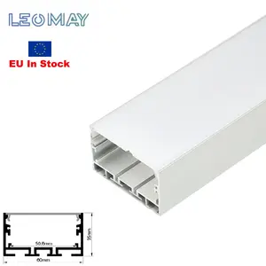Sistema de almacén de la UE, soporte de aluminio empotrado, difusor, montaje, tira de extrusión, Luz, Canal LED