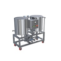 Système de nettoyage CIP 50L 100L 200L en acier inoxydable 304 avec pompe de nettoyage à roulettes universelles pour brasserie, brassage de bière avec PID