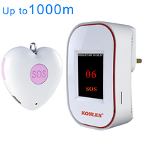 Pager Inalámbrico de Emergencia de 1000m con Alerta SOS para Ancianos, Cuidadores y Enfermeras, con Conexión WIFI Tuya para Monitoreo de Pacientes, Discapacitados y Personas Mayores