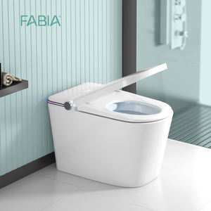 Grand bidet intelligent en céramique monobloc pour toilettes à chasse automatique confortables désodorisant au sol pour salle de bain - Product Image 2
