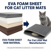 Tapis de litière pour chat en mousse EVA imperméable, design nid d'abeille, double couche, antidérapant, facile à nettoyer, OEM