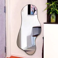Miroir mural asymétrique irrégulier à cadre métallique moderne nordique décoratif