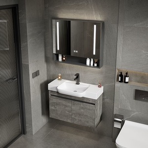 Meuble-lavabo moderne <span class=keywords><strong>de</strong></span> petite taille pour <span class=keywords><strong>salle</strong></span> <span class=keywords><strong>de</strong></span> <span class=keywords><strong>bain</strong></span> en gros Meuble-lavabo en céramique avec <span class=keywords><strong>miroir</strong></span> Armoire <span class=keywords><strong>de</strong></span> <span class=keywords><strong>salle</strong></span> <span class=keywords><strong>de</strong></span> <span class=keywords><strong>bain</strong></span> - Product Image 2
