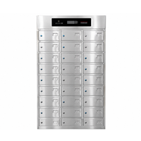 Armoire de désinfection commerciale à 27 compartiments, armoire de désinfection de la vaisselle avec serrures individuelles pour cantine