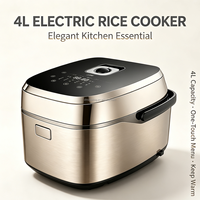 Cuiseur à riz électrique IH, faible teneur en sucre, en acier inoxydable, intelligent, multifonction, avec minuteur numérique, cuiseur vapeur, pour la cuisine domestique, OEM