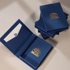 Custom Rigid Magnetic Jewelry Box Gold Foil logo Ring with Card Western Jewelry <b>Boxes</b> Custom Led Jewelry Magnetic Closure Box - Product Image 3