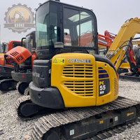 Mini-excavatrice KOMATSU PC55 d'occasion avec moteur d'origine, modèles PC56, PC450, PC20, PC30, PC50 prêts à être expédiés pour les acheteurs internationaux