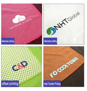 Suor sublimado logotipo personalizado gelo toalha legal esporte toalhas frias para o pescoço e rosto