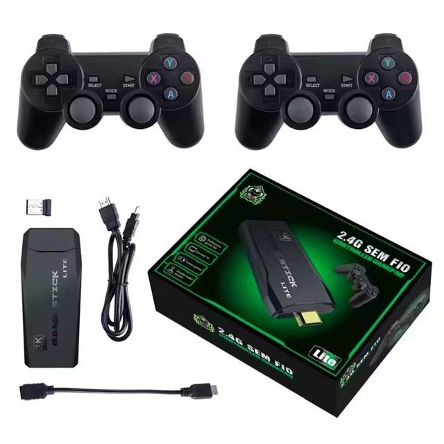 M8 64GB 128G Video Game Console with 2.4G Double Controllers 4K Games Retro Classic TV Gaming Console Compatible for PS3
