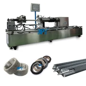 Escova de rolo automática completa com sistema de computador, escova de rolo de aço inoxidável para fazer a máquina de soldagem em escova de rolo