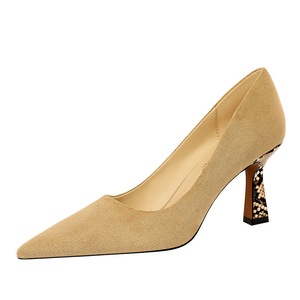 1878-9 BIGTREE delle Donne sexy di modo scarpe tacco Leopardo colori Misti <span class=keywords><strong>tacchi</strong></span> Alti della pelle scamosciata dita dei piedi A Punta femminile Singolo scarpe - Product Image 2