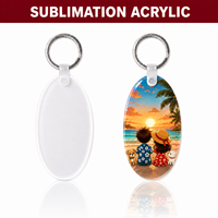 Blanko Acryl-Schlüsselanhänger für Sublimation, Wärmeübertragungsbeschichteter Schlüsselring für Bastelarbeiten