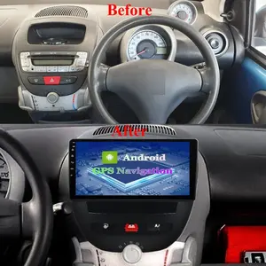 Autoradio Android pour Peugeot 107 <span class=keywords><strong>Toyota</strong></span> <span class=keywords><strong>Aygo</strong></span> Citroën C1 2005-2014, Lecteur Multimédia Vidéo sans Fil Carplay, Unité Principale DVD 2DIN - Product Image 3