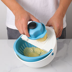 Cesta Multiusos con Escurridor, Cortador de Verduras, Rallador, Triturador de Patatas, Colador Giratorio, Picador de Rábanos, Pelador de Patatas Inteligente - Product Image 6