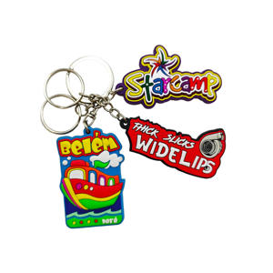 Llavero de PVC con figura de mascota de equipo personalizada OEM de fabricante directo, de goma suave 2D de silicona y cloruro de polivinilo - Product Image 3