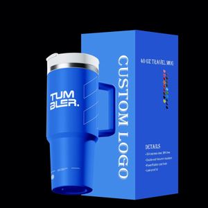 Nouvelle vente chaude 304 acier inoxydable Double paroi isolation bouteille d'eau 40Oz voiture voyage tasse avec poignée paille Logo personnalisé - Product Image 1