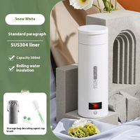 Bouilloire Électrique Portable Personnalisée 500ml en Acier avec Contrôle de Température, Tasse Chauffante Électrique pour Café