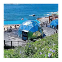 Kit Tenda Kubah Kaca Tempered Heavy Duty Rangka Aluminium Tahan Air Empat Musim Glamping Rumah Igloo Resort Ukuran Dapat Disesuaikan