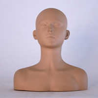 Tête de mannequin en silicone, douce pour la peau, pour massage esthétique et acupuncture, usage commercial, tête de simulation pour formation, 0,5 kg
