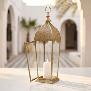 Ramadan Events and Home Decorations Tall <b>Large</b> Floor Lanterns Gold Designer Moroccan <b>Candle</b> Lanterns - Product Image 1
