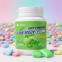 Chewing-gum à la menthe et à l'érythritol, sans sucre, certifié halal, aux couleurs naturelles, aux saveurs de fruits, bonbons sucrés