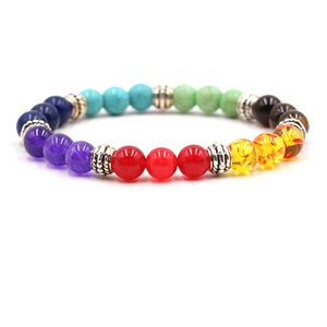 Bracciale con 7 Chakra in Pietra Naturale di Lava e Occhio di Tigre <span class=keywords><strong>per</strong></span> Donne e Uomini, Braccialetti Terapeutici <span class=keywords><strong>per</strong></span> Equilibrio e <span class=keywords><strong>Guarigione</strong></span>, Gioielli da <span class=keywords><strong>Preghiera</strong></span> Regolabili - Product Image 4