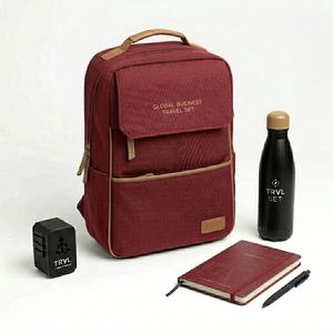Set de Viaje de Negocios Global Personalizado 2026: Mochila con Cuaderno, Bolígrafo y Botella de Agua Aislada |   Regalo Corporativo para Ejecutivos - Product Image 2