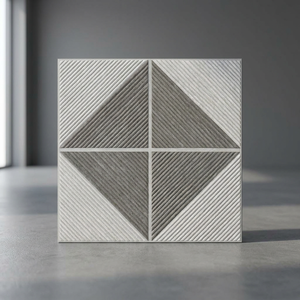 Carreaux de sol en porcelaine émaillée numérique Vistaar gris 40x40cm, surface en pierre, antidérapants, pour extérieur, centre commercial - Product Image 5