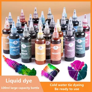 Osbang Nieuwe Ontwerp Product 24 Kleuren 100Ml Vloeibare Tie Dye Kit Diy Water-Proof Tie Dye Shirts Voor volwassenen