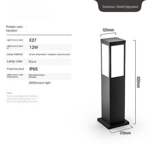 Venta al por mayor al aire libre jardín solar bolardo de luz de alta calidad IP65 impermeable solar jardín luces de césped - Product Image 3