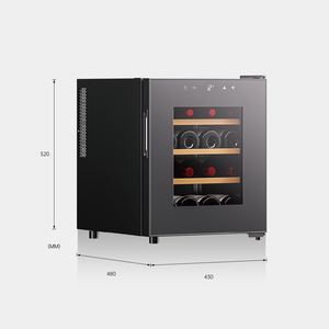 <span class=keywords><strong>Nevera</strong></span> Eléctrica para <span class=keywords><strong>Vino</strong></span> <span class=keywords><strong>de</strong></span> Acero Inoxidable, 16 Botellas/48L, Enfriador Termoeléctrico Independiente con Pantalla LED y Estantes <span class=keywords><strong>de</strong></span> Madera para el Hogar - Product Image 3