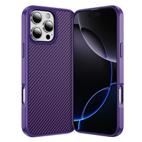 Funda de fibra de carbono a prueba de golpes para Apple iPhone 16 Pro Max 16E 17Air 15 14 Plus 13 12 Mini 11, carcasa antideslizante para teléfono