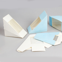 Nouveau design jetable de qualité alimentaire PE PP PLA Boîte à sandwich en papier kraft pliable avec revêtement aqueux pour supermarché