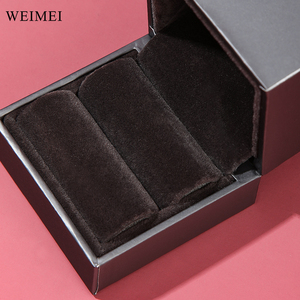 Eco-Friendly Custom Logo Black Paper and Velvet Jewelry <b>Box</b> for Ring <b>Earring</b> Necklace Bracelet Wedding <b>Gift</b> Packaging - Product Image 2