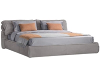Cadre de Lit Double Moderne de Luxe, Tailles Queen et King, Ensemble de Meubles de Chambre Rembourrés Haut de Gamme