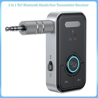 T67 double fonction pour récepteur/émetteur Bluetooth V5.3 convertisseur Audio sans fil 3.5mm amplificateur de puissance de haut-parleur de voiture en plastique