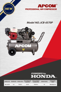 Compresor de Aire Portátil APCOM Accionado por Gasolina Presión de Aire Constante, Bajo Ruido, Fácil Manejo, Motor Duradero - Product Image 6