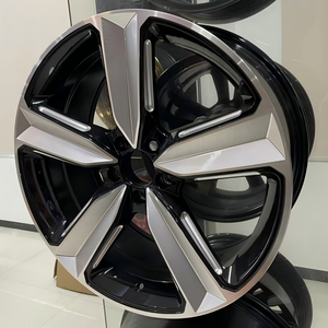 Rines de Aleación de Aluminio de 17-20 Pulgadas 5X112, Rines Fundidos con Superficie Negra Mecanizada y Diseño Multirradio DQ018 - Product Image 1