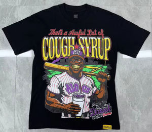 DAT is een GEWELDIGE hoeveelheid hoestsiroop T-shirts Herenkleding Hoge kwaliteit 100% katoen bedrukte oversized T-shirts voor heren - Product Image 2